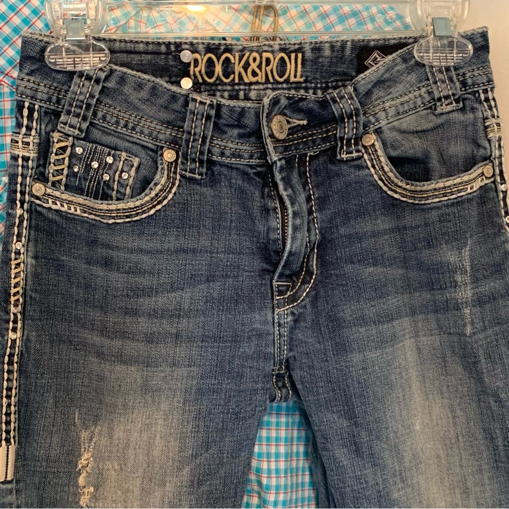 👖SALE💰 🤠 Rock & Roll Cowgirl Bootcut Jeans - Picture 3 of 16